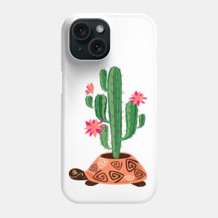 Turtle Cactus Illustration Phone Case