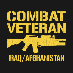 Combat Veteran Iraq and Afghanistan (vintage distressed) T-Shirt