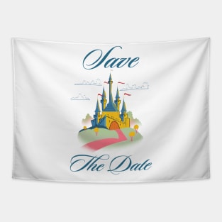 Save the Date Fairytail Castle Tapestry