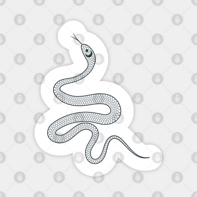 Hand Drawn Mystical Snake Magnet by Unestore