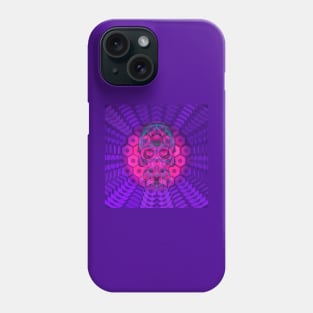 Electroluminated Skull Flower - Cornflower Magenta Phone Case