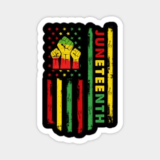 Juneteenth Flag Black Power Fist Magnet