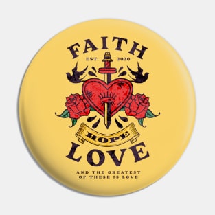 Faith Love Hope Pin