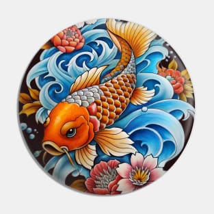 Japanese Koi Fish tattoo Pin