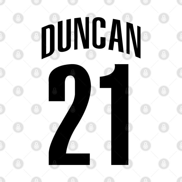 Tim Duncan Number 21 by Cabello's