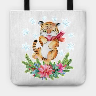 New Year Symbol 2022 - Tiger, Christmas Tiger Tote