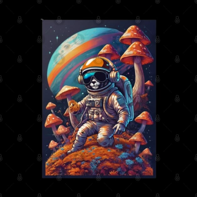 Techno Astronaut T-Shirt - Techno Organism - Catsondrugs.com - Techno, rave, edm, festival, techno, trippy, music, 90s rave, psychedelic, party, trance, rave music, rave krispies, rave flyer by catsondrugs.com