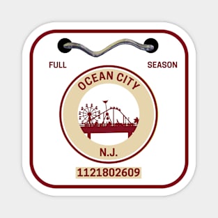 Ocean City New Jersey Beach Badge Magnet