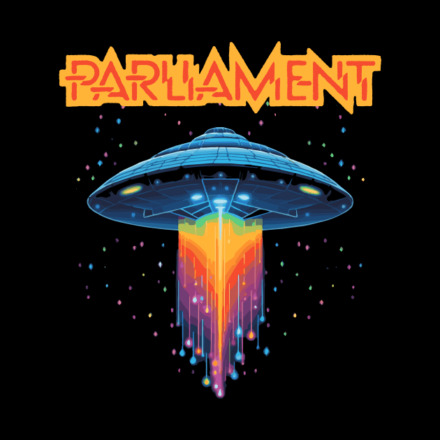Parliament Funkadelic Retro Mothership UFO Rock Funk Throwback by robotbasecamp