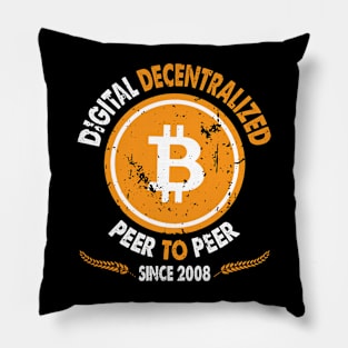 bitcoin vintage Pillow