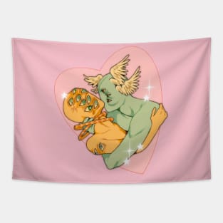 Angels in love heart Tapestry