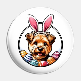 Norfolk Terrier's Easter Delight with Bunny Ears Pin