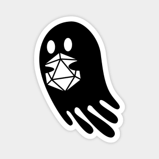 Ghost Carrying D20 Dice Magnet