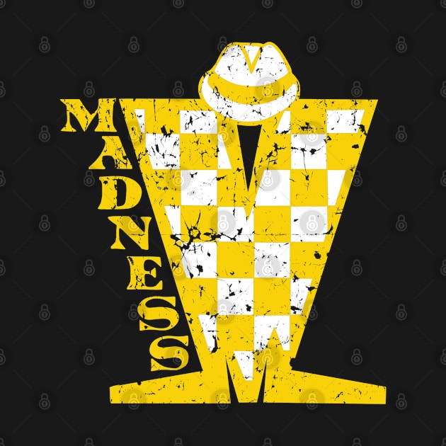 Madness Vintage Checkerboard Gold & White by Skate Merch