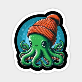 Kids Stocking Cap Octopus Graphic For Boys, Girls, & Adults Magnet