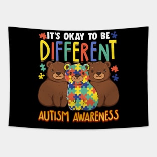 It's OK To Be Different Autism Awareness Bears Tapestry