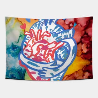 Hugging Heart Tapestry