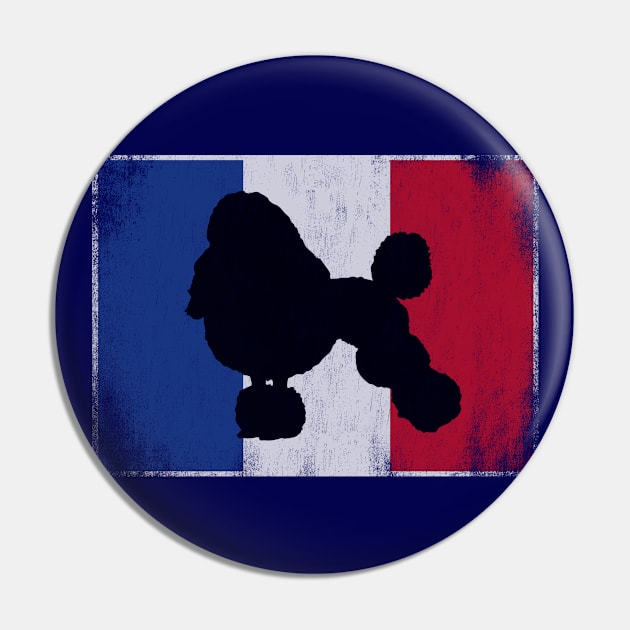 French Poodle French Flag Tricolore Bastille Day Gift Pin by SeaLAD