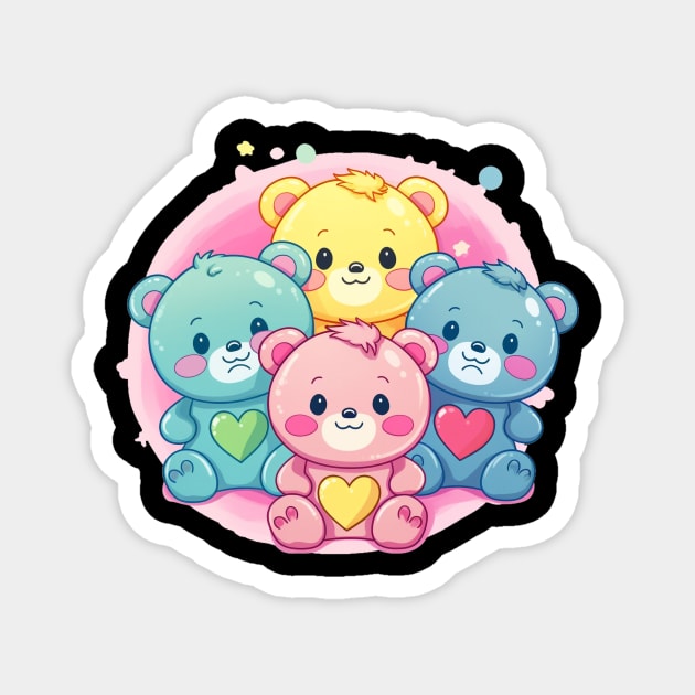 Kawaii Baby Care Bears Magnet by Yamabushi's Kawaii Store