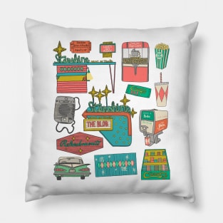 Drive-In Theater Pillow