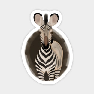 Cute Mountain Zebra Drawing Magnet