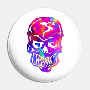 Rainbow Hippie Skull Pin