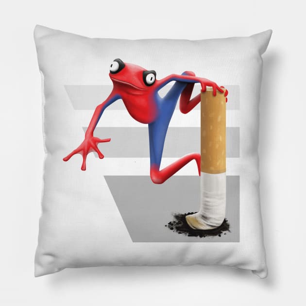 Frog hallucination Pillow by TMBTM