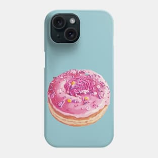 Strawberry Swirl Donut painting (no background) Phone Case