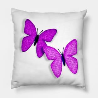 Purple Butterflies Pillow