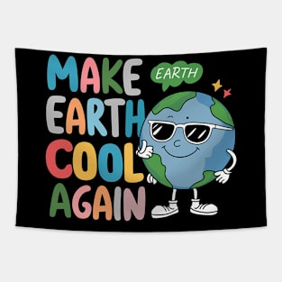 Make Earth Cool Again, Earth Day Design Tapestry