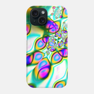 Psychedelic Fractal, Pink and Blue Design. Phone Case