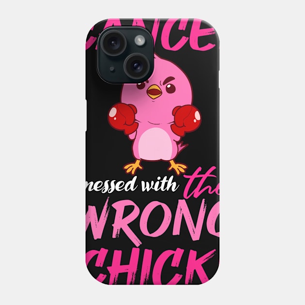 Breast Cancer Awareness Cancer Messed With Wrong Chick Product Phone Case by Linco