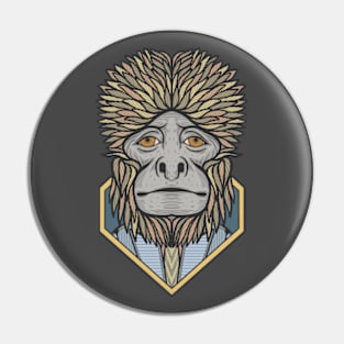 Brown Woolly Monkey Pin