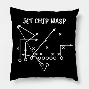 Jet Chip Wasp Special Football Play - Football Art / Sports Art Pillow