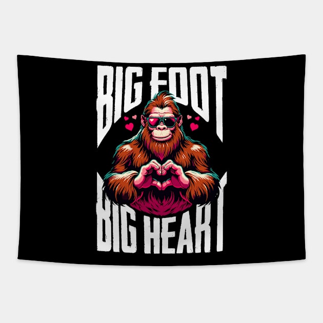 Sasquatch Big Foot  Big Heart Tapestry by DigitalNerd