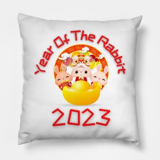 Year Of the Rabbit Chinese Zodiac Lunar New Year Pillow