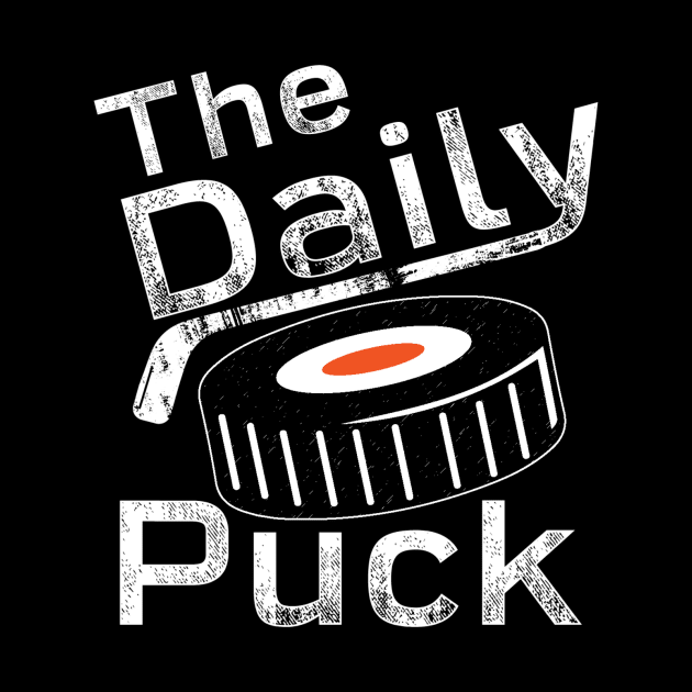 White Text / Orange Puck by thedailypuck