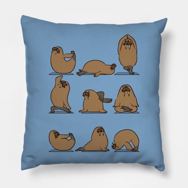 Walrus Yoga Pillow by huebucket