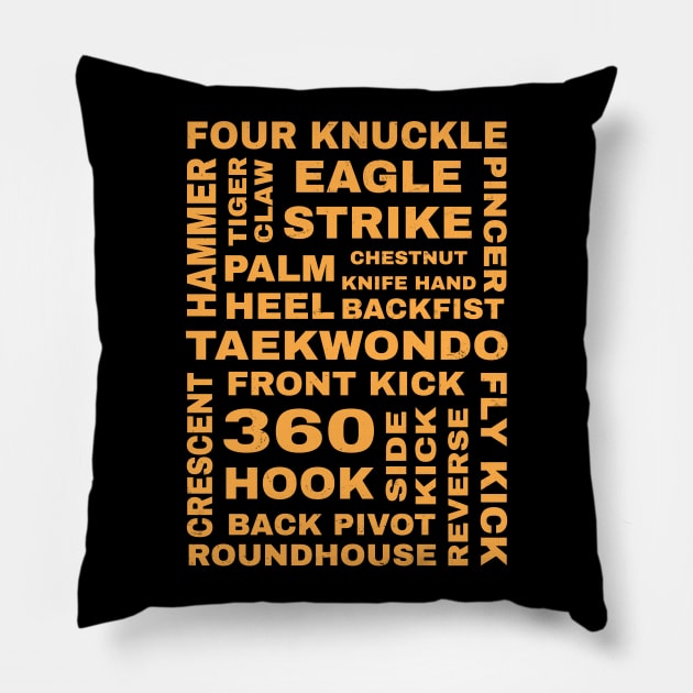 Taekwondo guide for beginners and advanced students Pillow by NicGrayTees