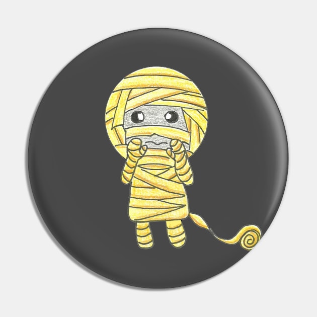 Mummy Pin by Loose Tangent Arts