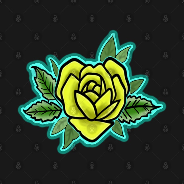 yellow heart shaped rose by Squatchyink