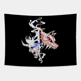 Oni masks Tapestry