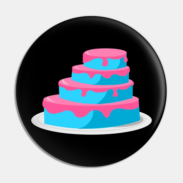 Blue and Pink Cake Pin by traditionation