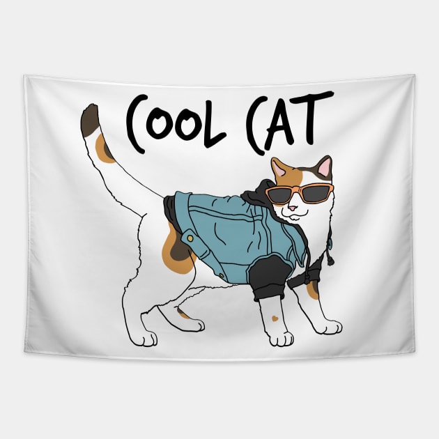 Cool Cat Tapestry by aglomeradesign