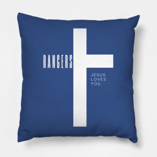 RANGERS JESUS LOVES YOU Pillow