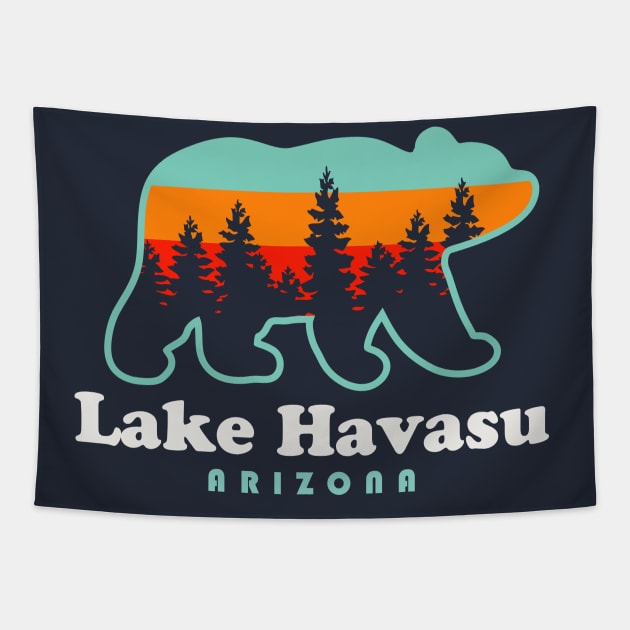 Lake Havasu City State Park Bear Vintage Retro Tapestry by PodDesignShop