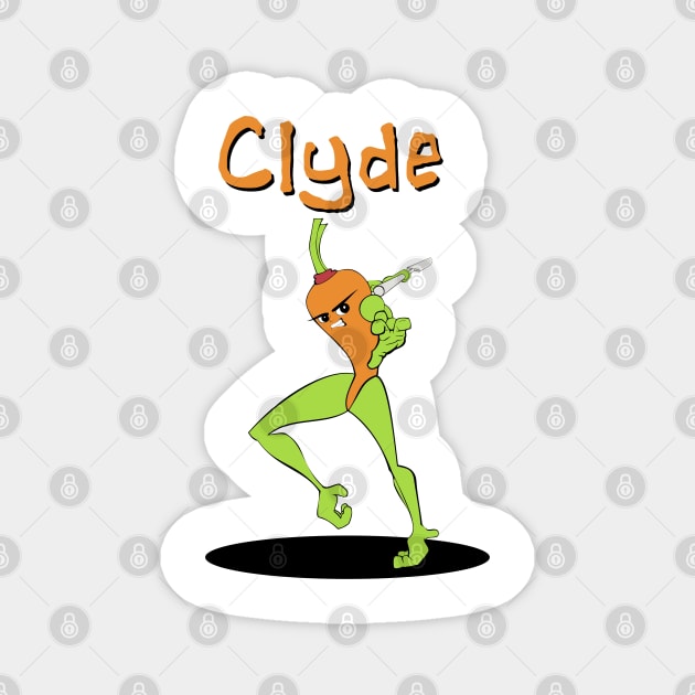 Clyde the Carrot Magnet by Jim Has Art