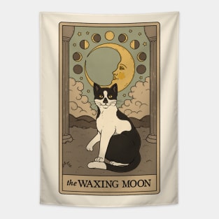 The Waxing Moon Cat Tapestry