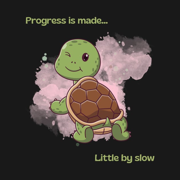 Progress is made little by slow! Cute Turtle wins the race! by MagpieMoonUSA