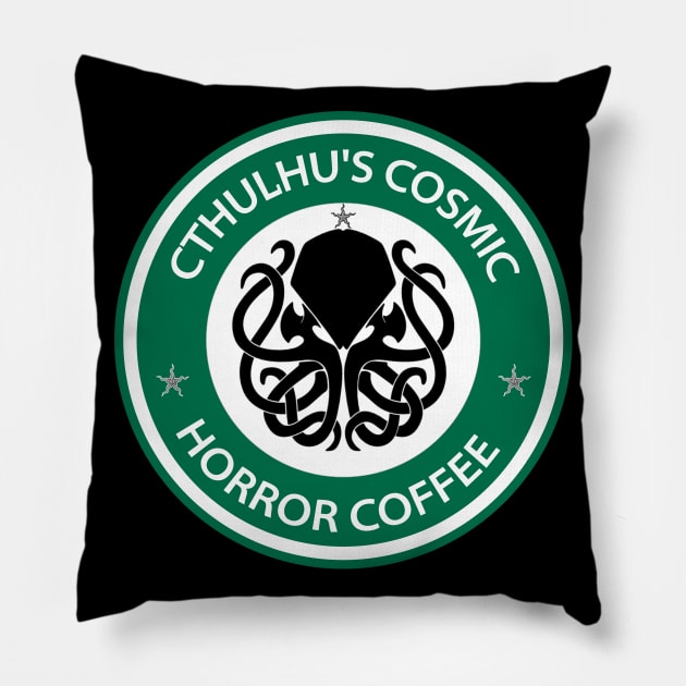 Cthulhu's Cosmic Horror Coffee Pillow by OriginalDarkPoetry